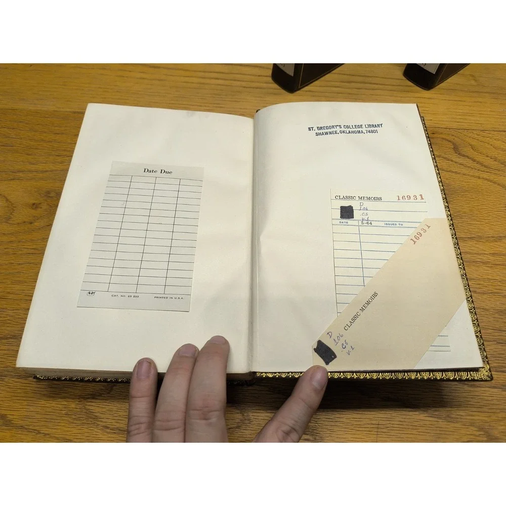 Classic Memoirs [in 3V] 1901 Intro by‎ George Saintsbury World's Great Classics